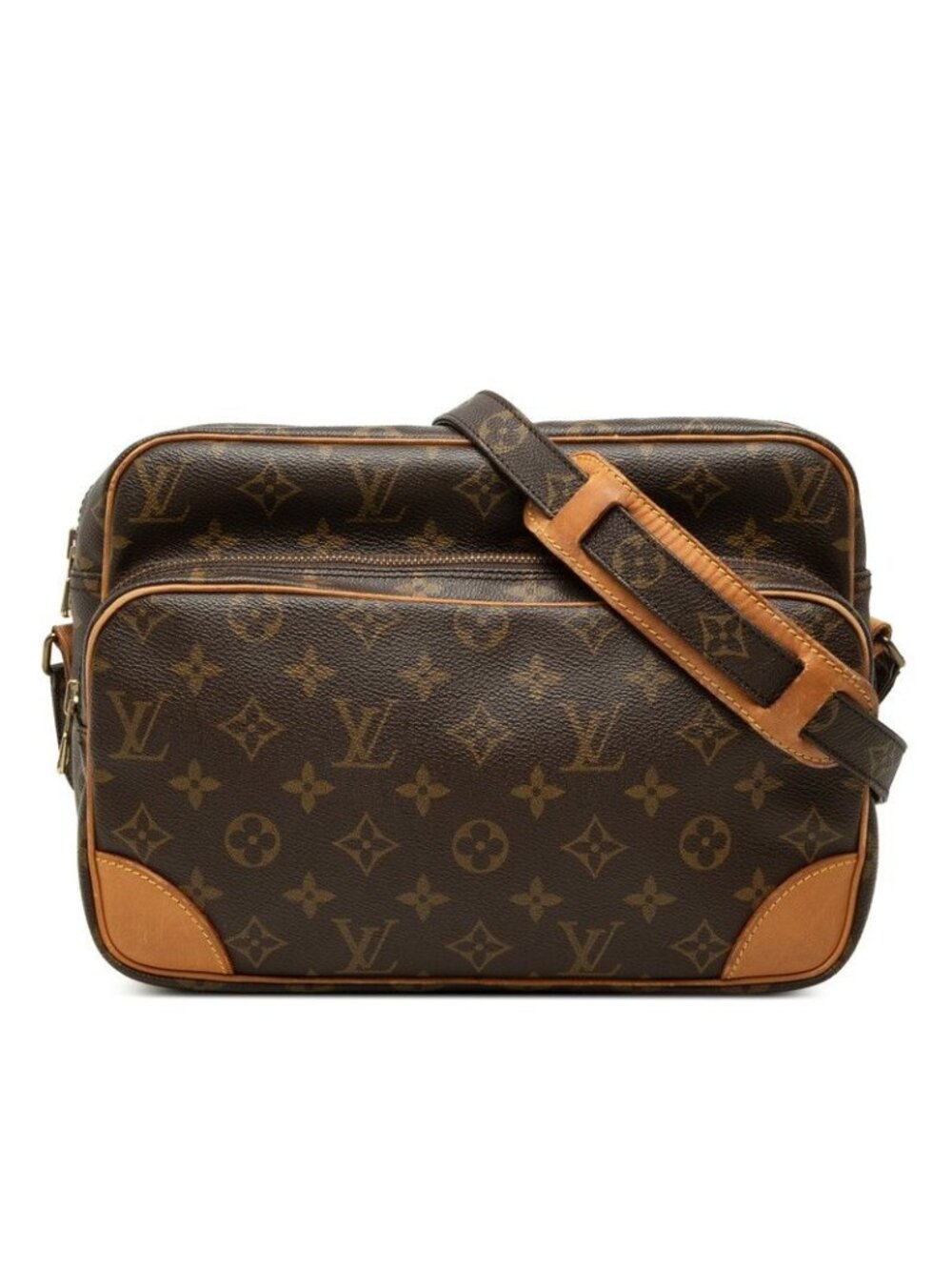 Louis Vuitton Monogram Nile Shoulder Bag Brown Leather